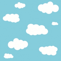 фон за сладкий стол с облаками «the planes»