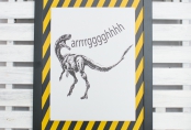 постер с динозавром в рамке
