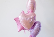 сет фольгированных шаров «розовые сердечки и звездочки»