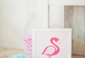 постер «фламинго» в рамке