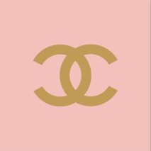 фон за сладкий стол розовый со значком chanel